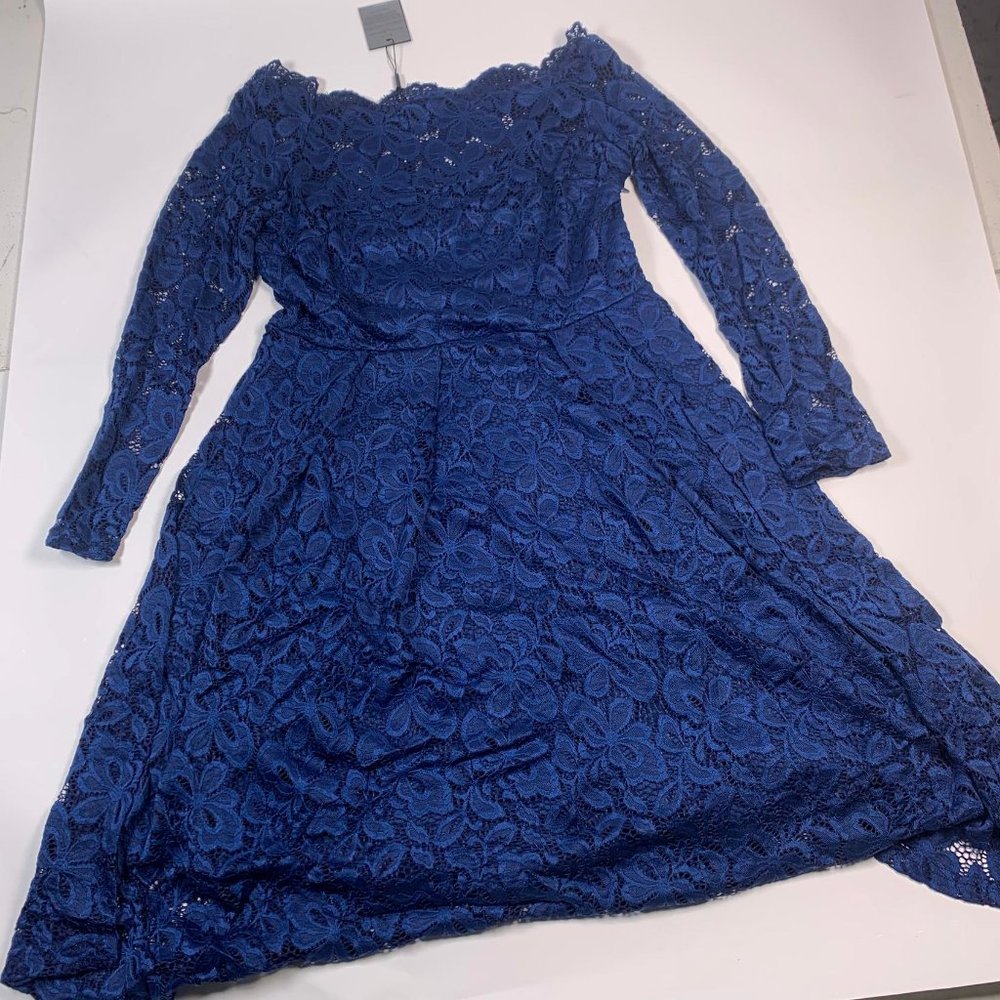 MISSMAY Women's Vintage Floral Lace Dress Medium